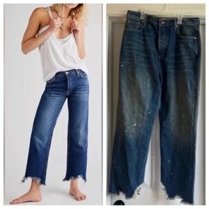 New! We The Free x free people Maggie paint splatter jeans nwot 16094